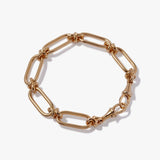 Knuckle 14k Yellow Gold Heavy Chain 22cm Bracelet