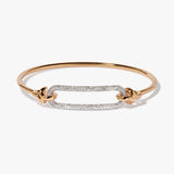 Knuckle Dust Solid 14k Yellow Gold Diamond Bangle