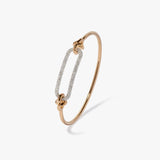 Knuckle Dust Solid 14k Yellow Gold Diamond Bangle