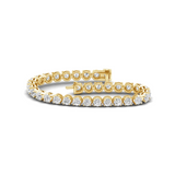 10 CT Round Cut Lab Diamond 14K Tennis Bracelet