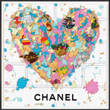 Chanel Grafitti Heart 12"x12"