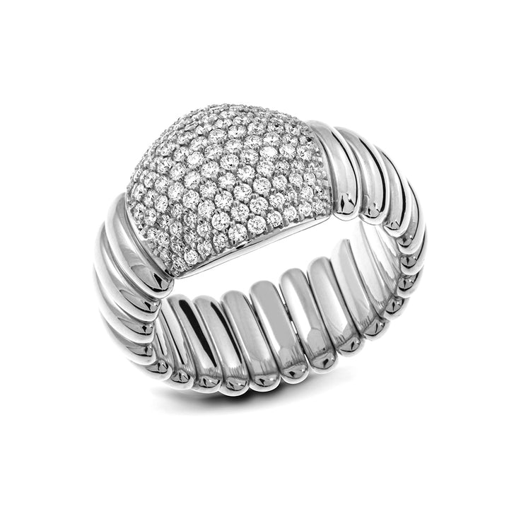 Tresore 18k Gold and Diamond Stretch Ring