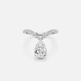 Tear Curve Diamond Ring