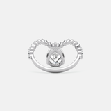 Tear Curve Diamond Ring