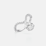 Tear Curve Diamond Ring