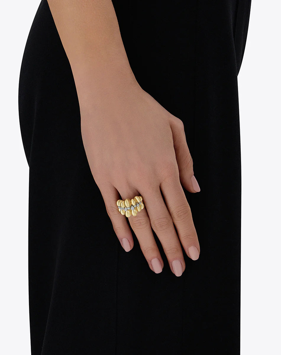 "Trasformista" Gold Drops and Diamond Ring