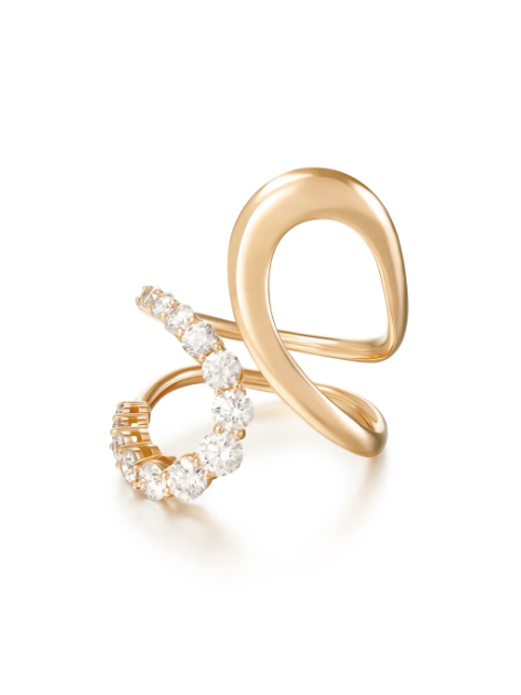 Melissa Kaye Aria Jane Ring in 18K Gold with Diamonds