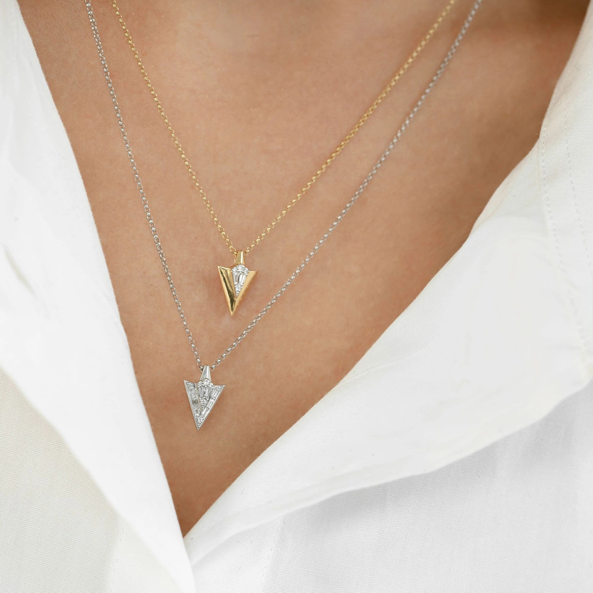 Flight 18k Yellow Gold Arrow Necklace