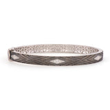 Moroccan Geometric Lined Milgrain Bangle