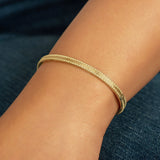 Casablanca Thin Beaded Trio Bangle