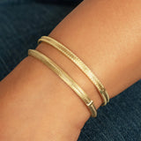 Casablanca Thin Beaded Trio Bangle