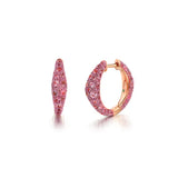 Pink Sapphire Bahia Hoop Earrings