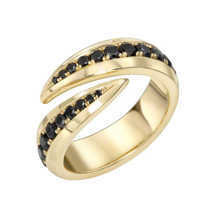 DRU Jewelry Black Diamond Claw Ring