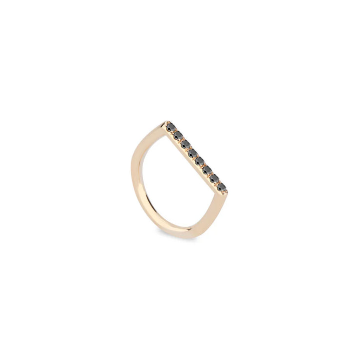 DRU Jewelry Black Diamond Stacking Square