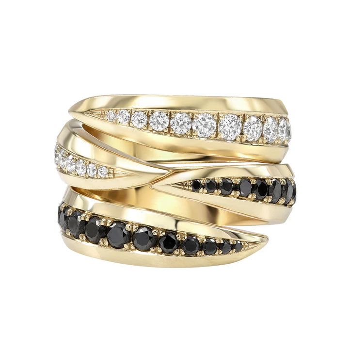 DRU Jewelry Black Diamond Claw Ring