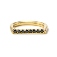 DRU Jewelry Black Diamond Stacking Square