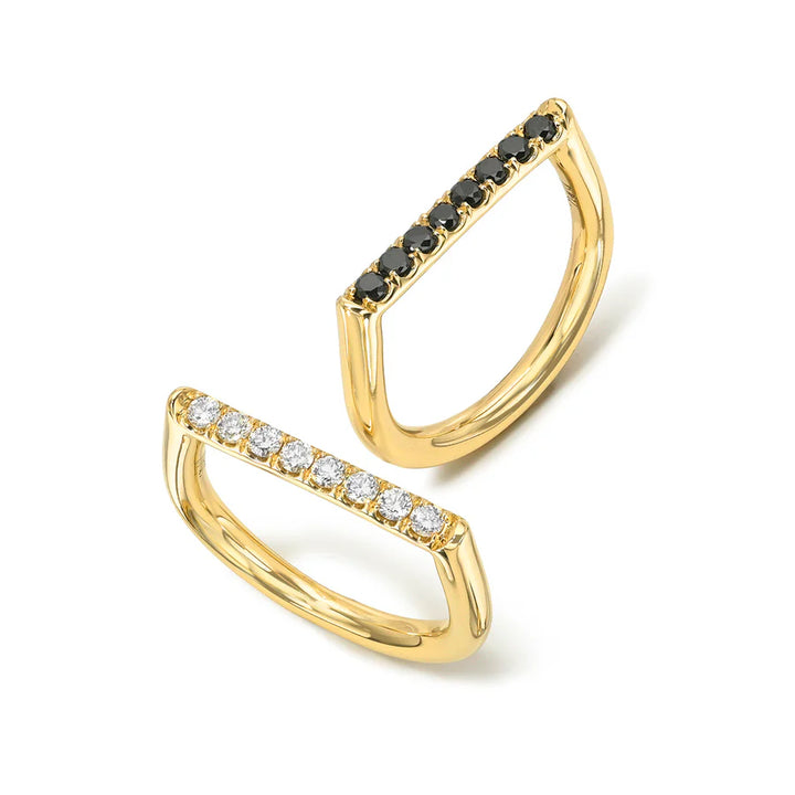 DRU Jewelry White Diamond Stacking Square