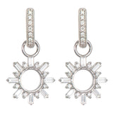 Lisse Diamond Baguette Sunburst Earring Charm