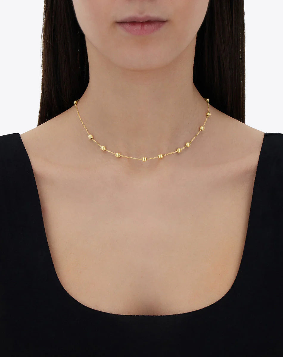 Soffio necklace collar, in engraved gold