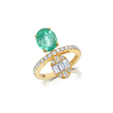 Oval Emerald & Diamond Ring