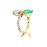 Oval Emerald & Diamond Ring