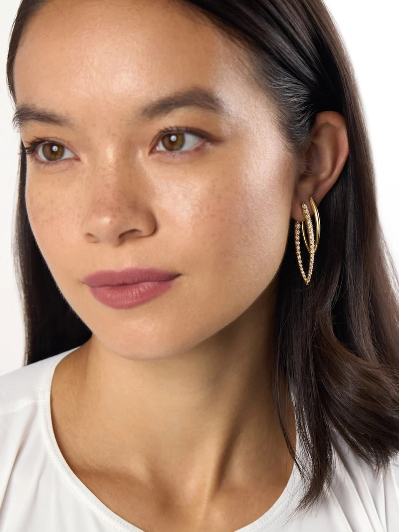 Melissa Kaye 18kw CRISTINA EARRING Large Full Diam
