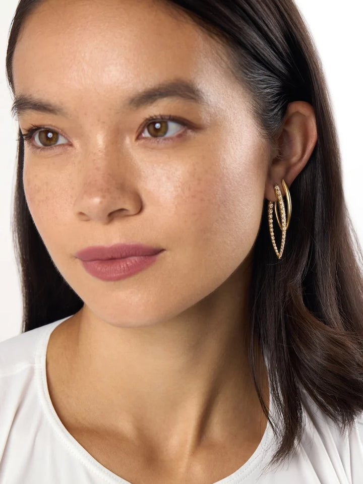 Melissa Kaye 18kw CRISTINA EARRING Large Full Diam