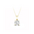 1 CT Round Cut Lab Diamond 14K Gold Solitaire Pendant with Box Chain