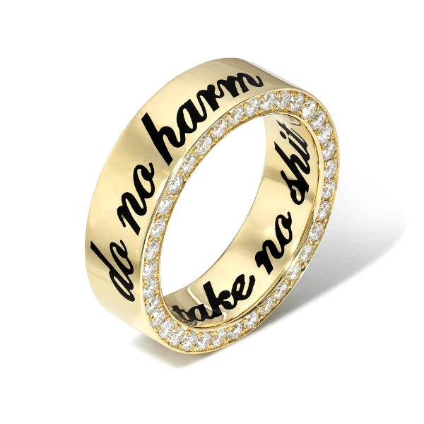DRU Jewelry Diamond Do No Harm - Take No Shit Ring