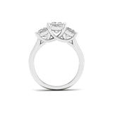 3 CT Princess Cut Lab Diamond 14K Gold 3-Stone Ring