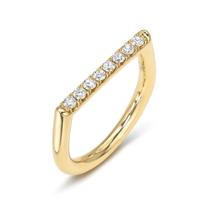 DRU Jewelry White Diamond Stacking Square