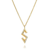 Diamond S Charm Necklace