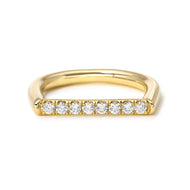 DRU Jewelry White Diamond Stacking Square