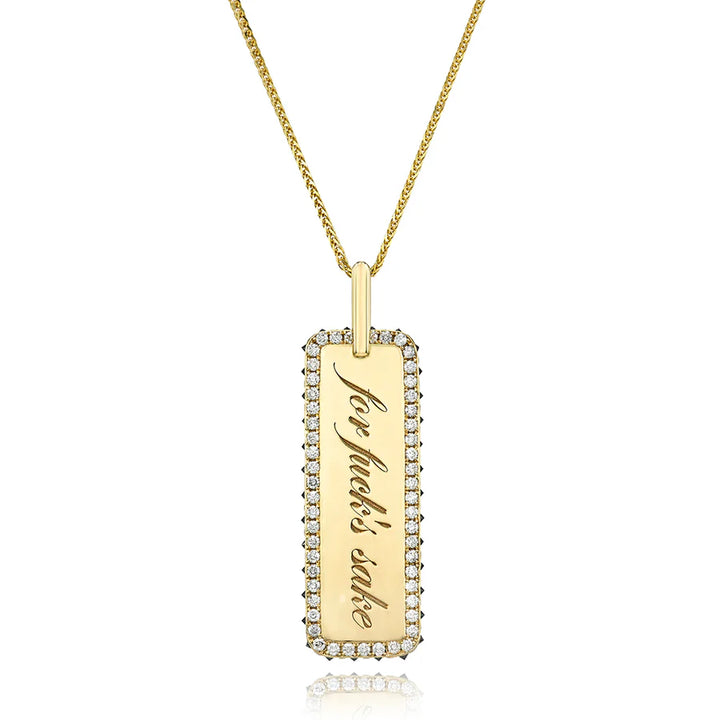 DRU Jewelry Spiked For Fuck's Sake Memento Tag
