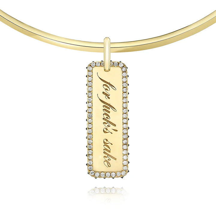 DRU Jewelry Spiked For Fuck's Sake Memento Tag