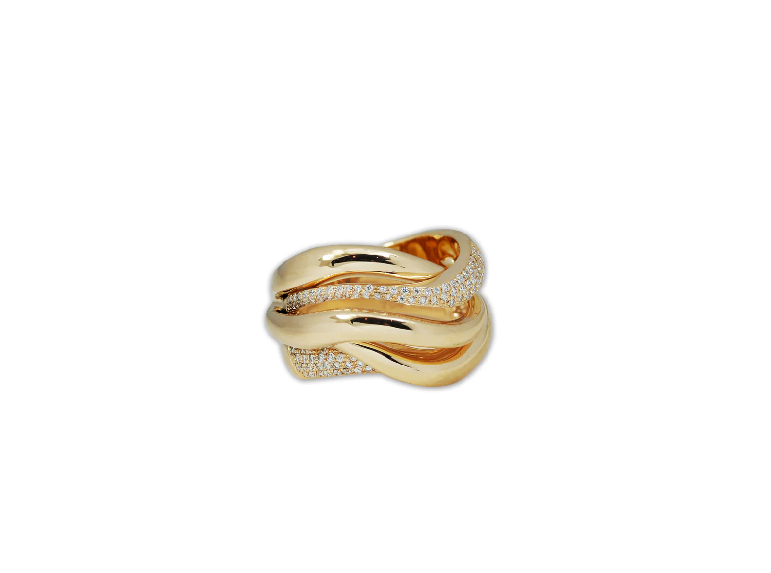 Kavant & Sharart Talay 5 Flow Wave Diamond Cocktail Ring