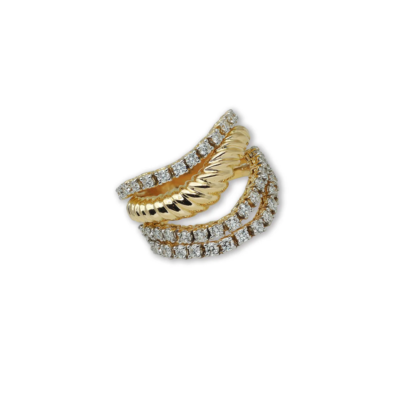 Kavant & Sharart Talay Ripples 4 Prestacked Diamond Ring