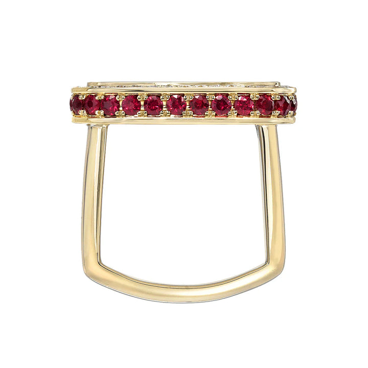 DRU Jewelry Ruby and Diamond Lover Signet
