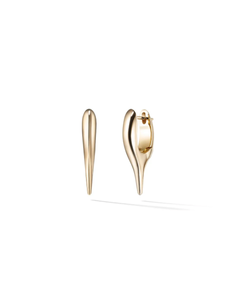 Melissa Kaye Lola Mini Needle Earring in 18K Gold with Diamonds