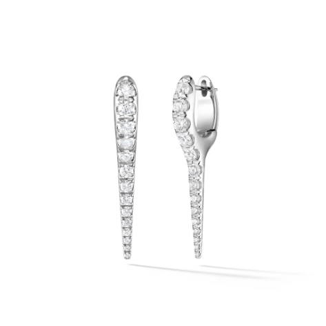 Melissa Kaye Lola Needle Earring in 18K Gold with Diamonds