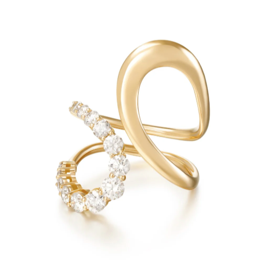 Melissa Kaye Aria Jane Ring in 18K Gold with Diamonds