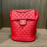 Chanel Red Lambskin Urban Backpack