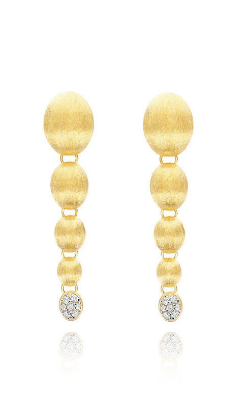 Ivy "nuvolette" Gold and Diamonds charming drop earrings