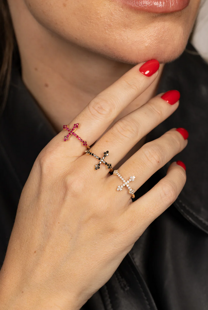 DRU Jewelry Ruby Cross Your Fingers Ring