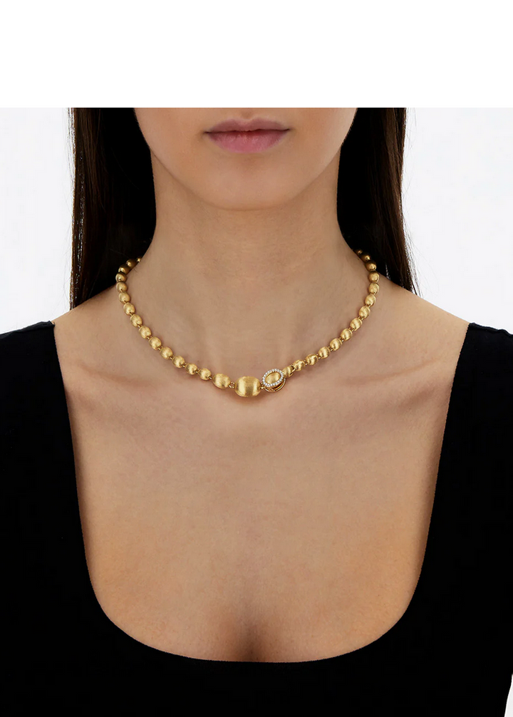 "Ivy" Gold and diamonds collar necklace