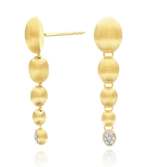Ivy "nuvolette" Gold and Diamonds charming drop earrings