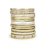 Mixed Metal Ogee Bangle