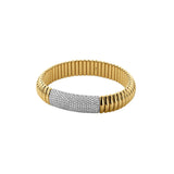 Tresore 18k Yellow and White Gold with Diamonds Stretch Bracelet