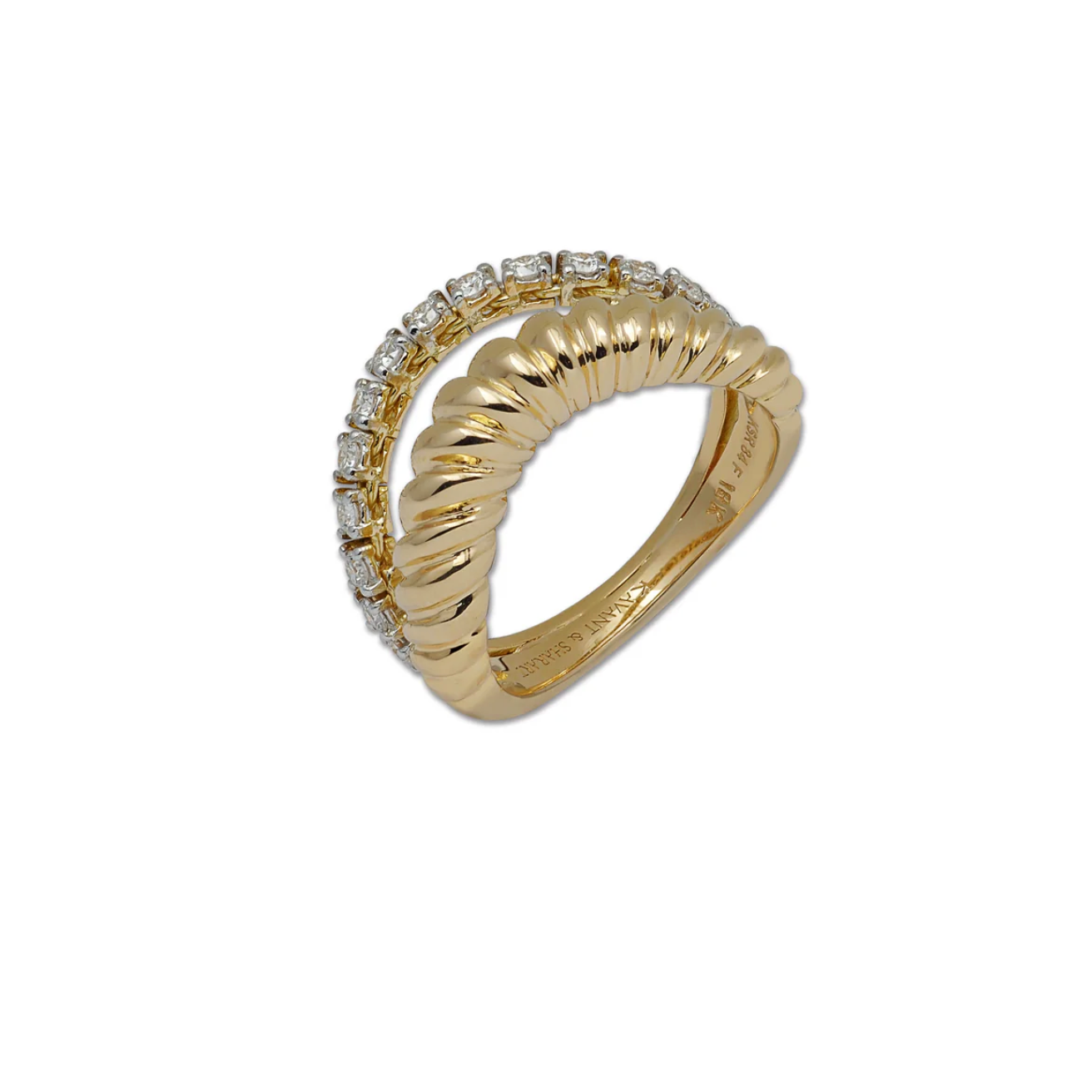 Kavant & Sharart Talay Ripples Duo Diamond Ring