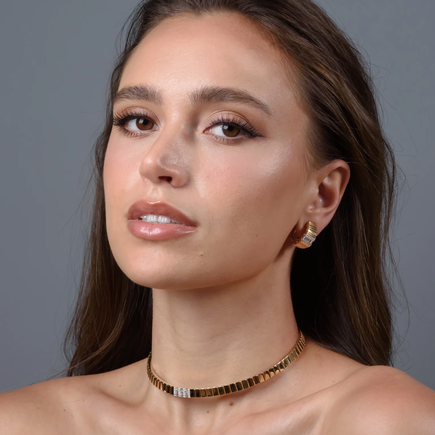 Kavant & Sharart Twist Cigar Minimalist Diamond Earrings